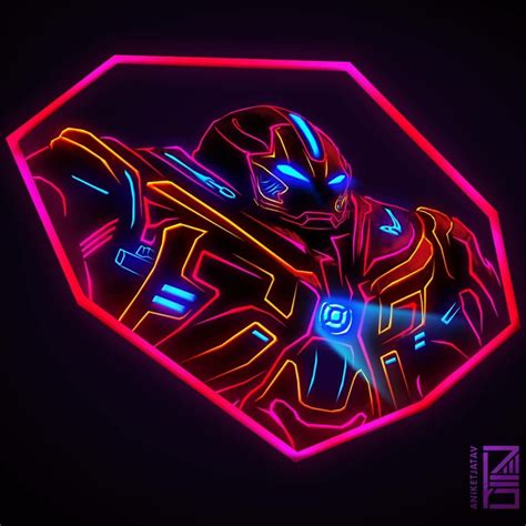Voir plus d'idées sur le thème héros marvel, marvel, héros. Neon Hulk-Buster (Made by @aniketjatav) : marvelstudios