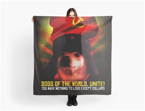 Communist Comrade Doggo Meme Funny Doge Dog Jimbo With Russia Sickle