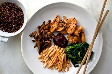To make perfect, healthy chicken with broccoli | grandpa kitchen. Bibimbap With Chicken, Broccoli Rabe, Mushrooms and Turnip ...
