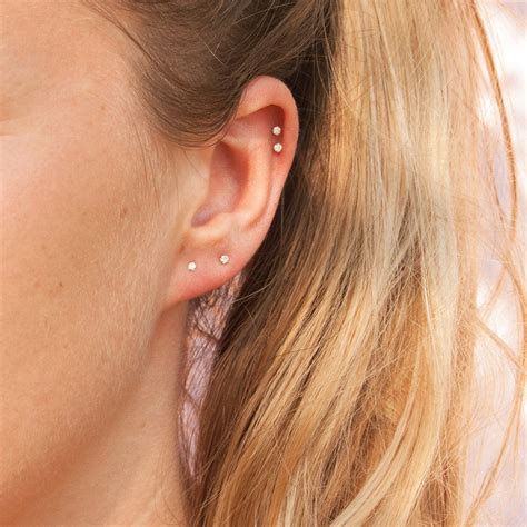 Ct Gold Tiny Diamond Studs Diamonds Stud Earrings Etsy