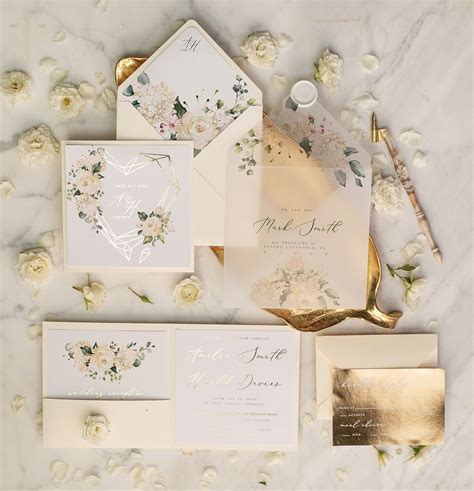 Wedding Invitations Gold Rose Gold Silver Glitter 4 Heartg Z