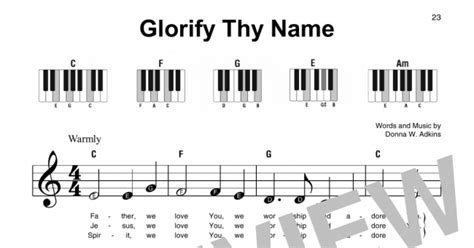 Glorify Thy Name Super Easy Piano Print Sheet Music Now