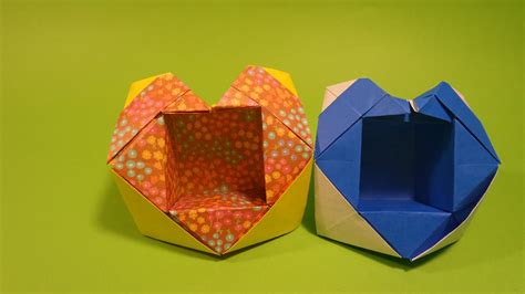 May Origami 하트상자 종이접기 Origami Confetti Heart Box