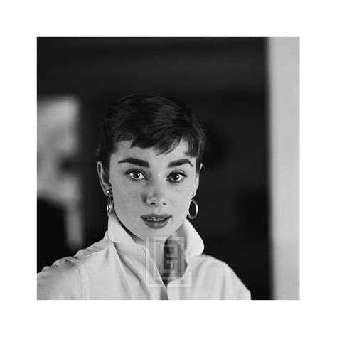 Mark Shaw Audrey Hepburn White Shirt Portrait Lips Parted 1954 2018