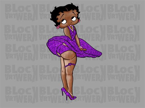 2021 Betty Boop With Dress Purple Png Print File Etsy