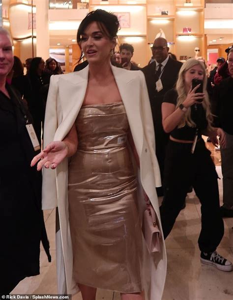 Katy Perry Wows In Strapless Nude Dress While Attending A Macys And Dolce And Gabbana Event In