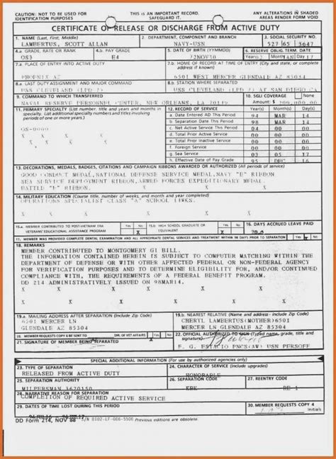 Blank Copy Of Dd214 Form Templates Mzawmji Resume Examples