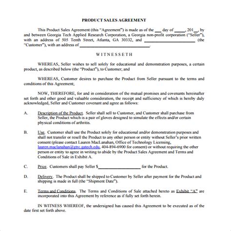 Terms And Conditions Of Sale Template Hq Printable Documents