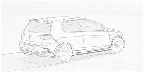 revozport mk7 volkswagen golf gti razor 7 sketch rear quarter