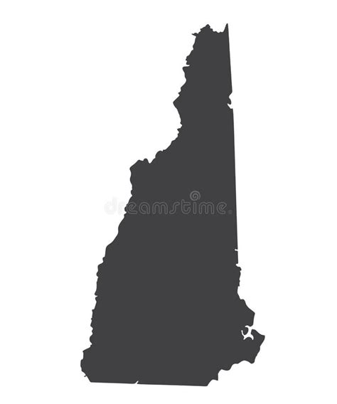Vector New Hampshire Map Silhouette Stock Illustration Illustration