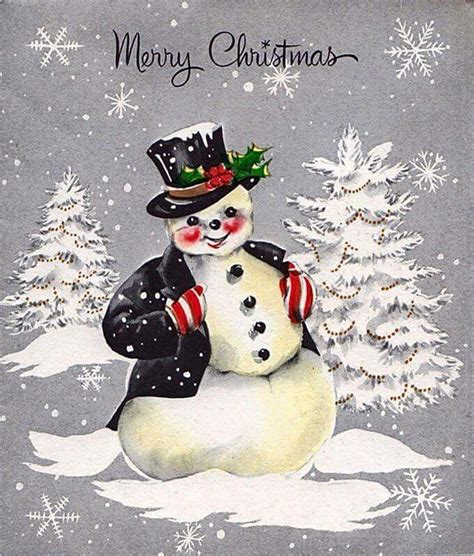 Snowman Clipart Vintage Snowman Vintage Transparent Free For Download