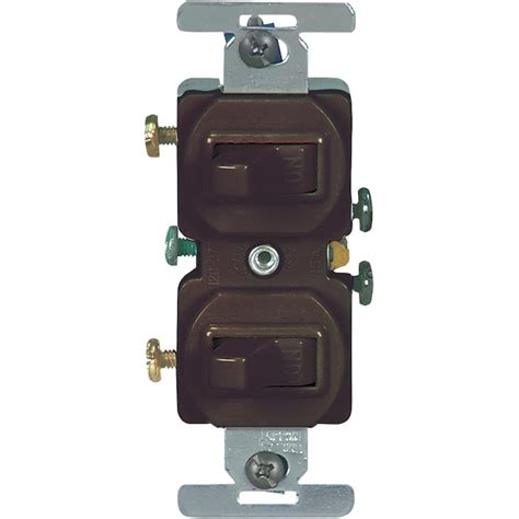 Eaton 15 Amp Single Pole Combination Light Switch Brown In The Light