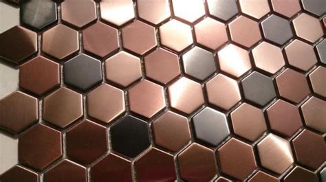 Image Result For Hexagon Steel Tile Copper Black Mosaics Backsplash