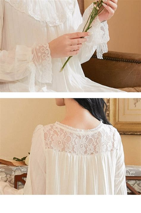White Vintage Bridal Nightgown Lace Chemise Victorian Etsy