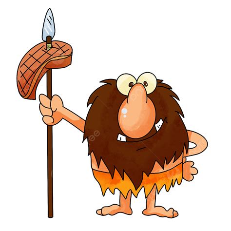 Hand Held Png Image The Caveman Held Food In His Hand Caveman