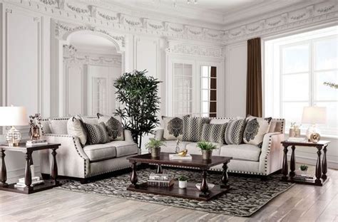 Furniture Of America Viscontti Gold Sofa Sm2201 Sf Beige Sofa Living