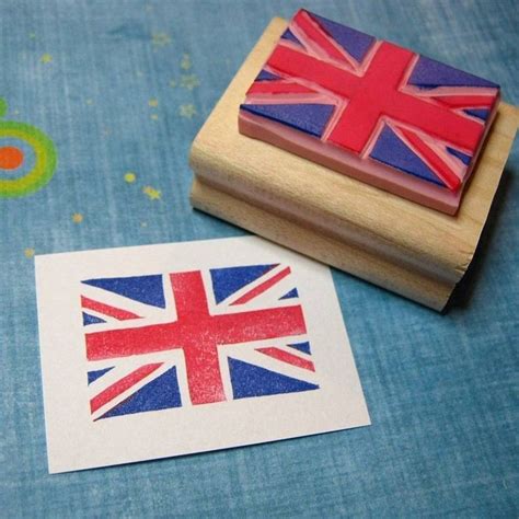 Union Jack Rubber Stamp By Skull And Cross Buns Rubber Stamps Hand