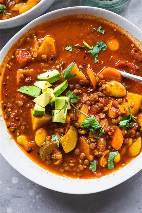 Vegan Lentil Soup With Butter Beans Earth Of Maria