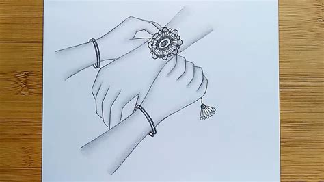 How To Draw Raksha Bandhan For Beginners With Pencil Sketch Youtube