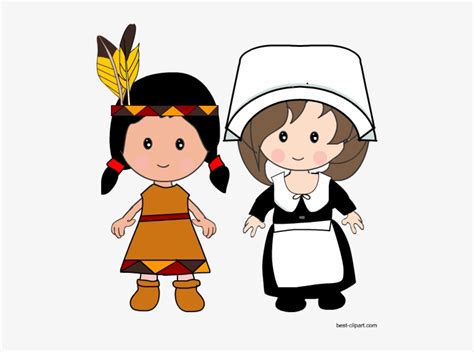 Indian With Pilgrim Clipart
