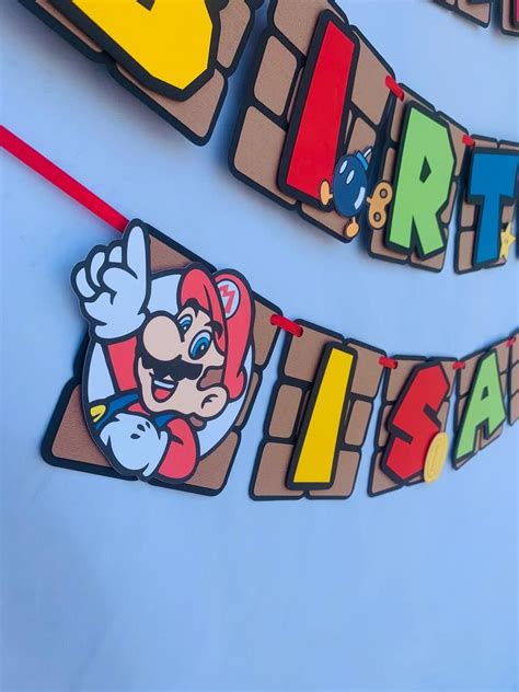 Super Mario Birthday Banner Free Printable Printable Word Searches