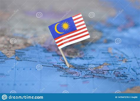 Map With Flag Of Malaysia Stock Photo Image Of Symbol 147047278