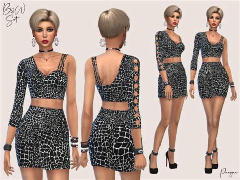 The Sims Resource Top And Skirt Set By Paogae • Sims 4 Downloads