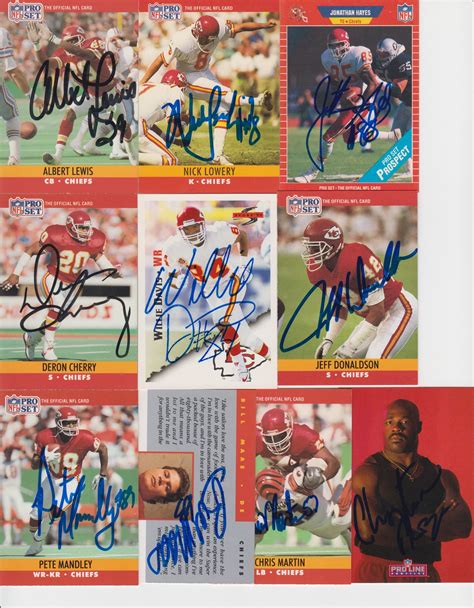 Aacs Autographs Kansas City Chiefs Autographed Lot Of 10 Football