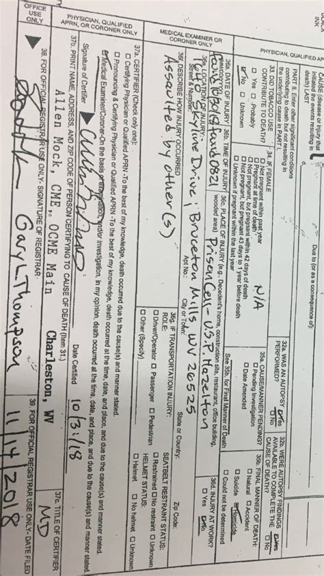 Whitey Bulger’s Death Certificate Says He Died Of Head Injuries Nbc Boston