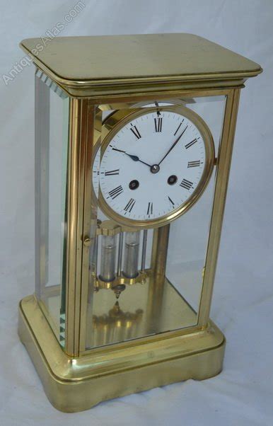 Antiques Atlas French Four Glass Mantel Clock Mercury Pendulum