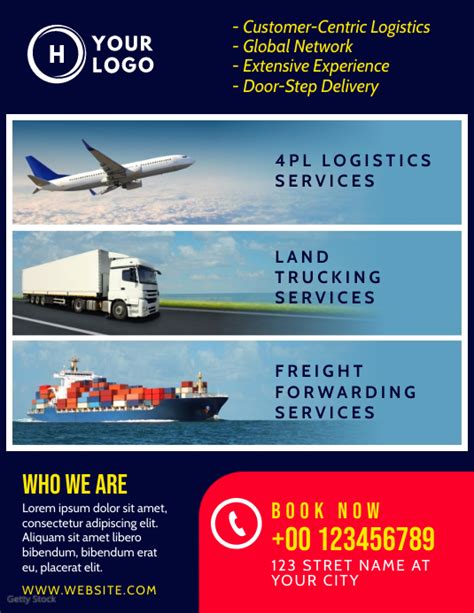 Copy Of Freight Forwarding Logistic Delivery Service Postermywall