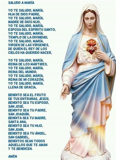 🙏 Saludo A La Virgen Maria Oraciones Religiosas Oraciones Catolicas