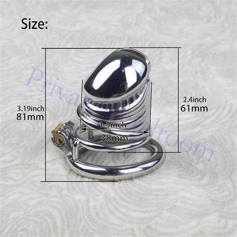 Metal Foreskin Style Chastity Device Stainless Steel Cock Cage Male