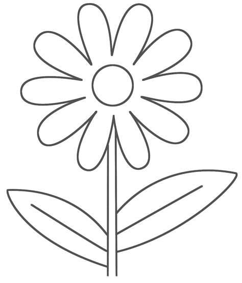 Garden flowers in vase picture. Download Easy Printable Flower Coloring Pages Or Print ...