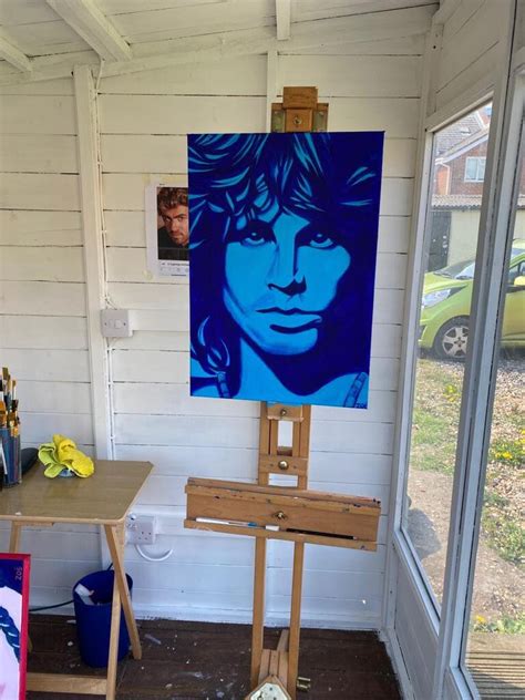 Jim Morrison Portrait Acrylic Painting Wall Artwork Home Etsy