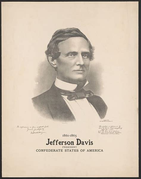 1861 1865 Jefferson Davis President Confederate States Of America
