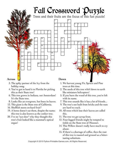 Thanksgiving Crossword Puzzles Autumn Puzzle Valentines Day Games