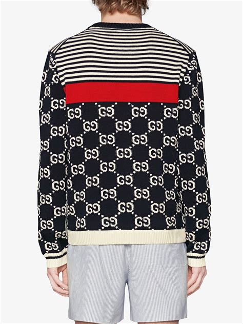 Gucci Gg And Stripes Knit Sweater Farfetch