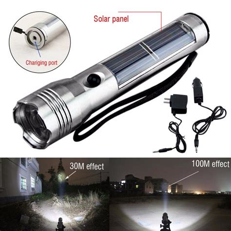 Buy Portable Solar Powered Rechargeable Led Flashlight