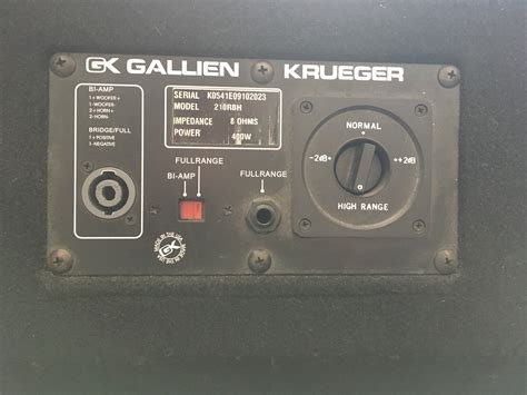 Sold Pair Of Gallien Krueger 210rbh 400 Watt 8 Ohm Cabs Gk 2x10