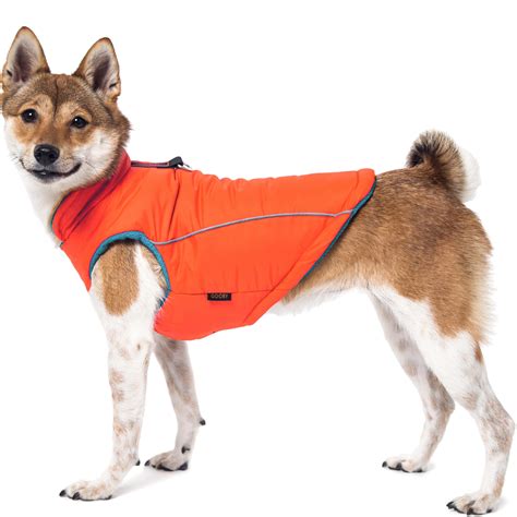 Gooby Sports Dog Vest Orange Medium Fleece Lined Dog Jacket Coat