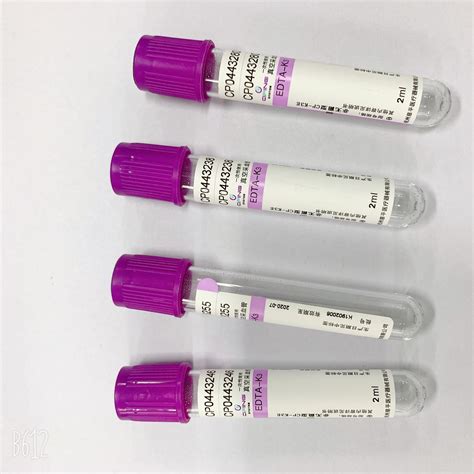 Edta K K Lavender Top Blood Tube Ce Iso Certificated