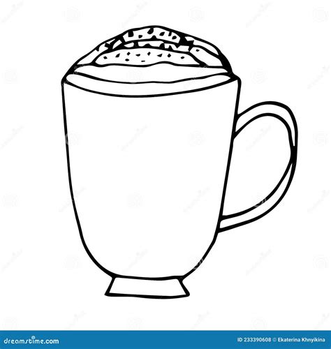 Coffee Mocha Vector Illustration Hand Drawing Doodle Stock Vector