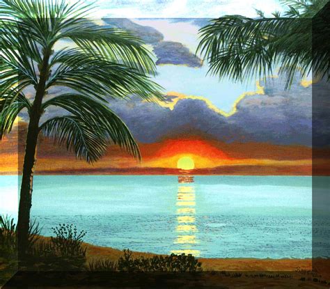 Caribbean Sunset Painting Sunset Nature Sunrise Sunset Sharpie
