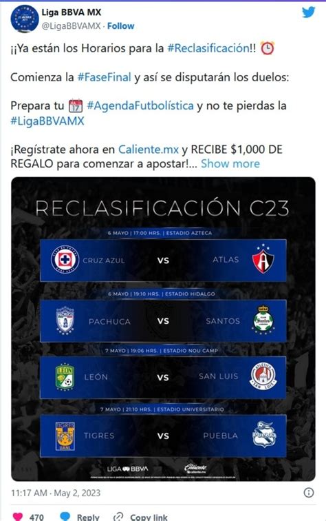 Liga MX Ya están listos Definen horarios para el Repechaje del
