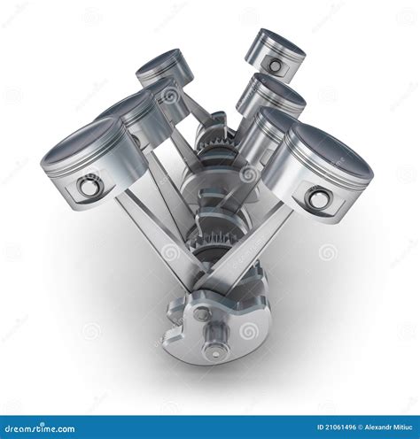 V8 Engine Pistons Royalty Free Stock Image Image 21061496