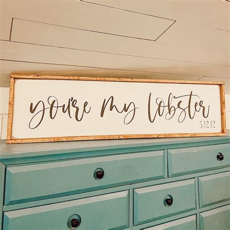 Youre My Lobster Above The Bed Sign Free Shipping Etsy