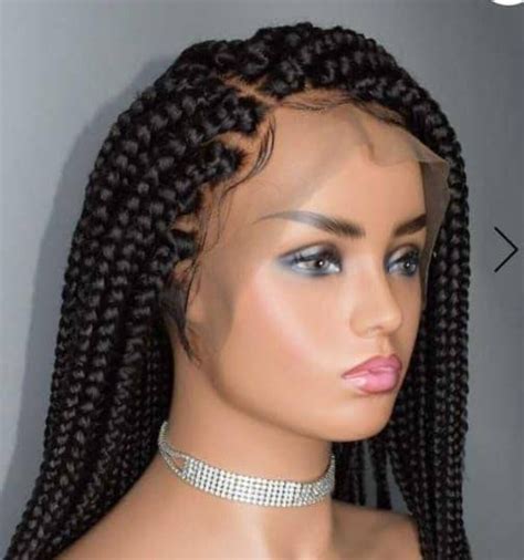 Braided Wig Jumbo Box Braid Braided Wig For Black Women Etsy