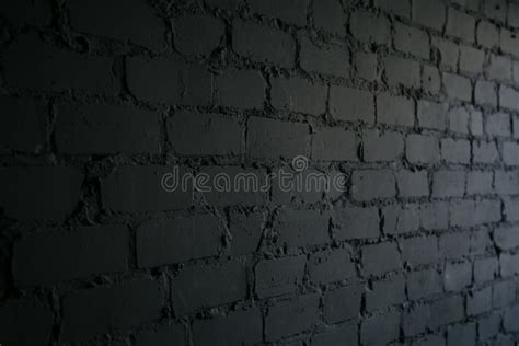 Black Brick Wall Background Texture Dark Masonry Stock Photo Image