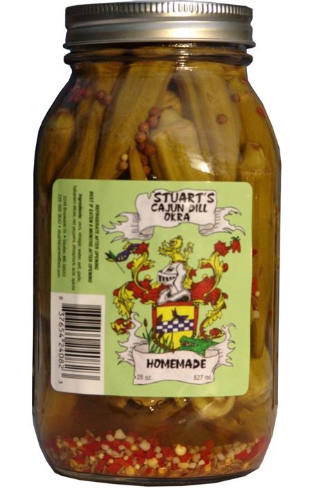 Stuart's Cajun Pickled Okra - Quart | Pickled okra, Okra, Gourmet recipes